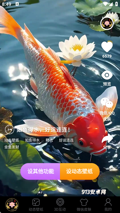 荷花锦鲤壁纸